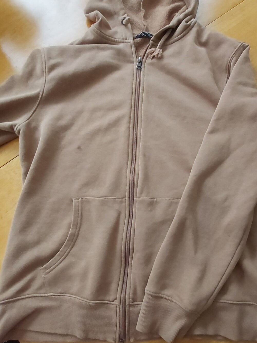 George Men's Zip-Up Hooded Jacket in Tan